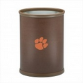 Collegiate Logo Football Texture Oval Wastebasket - Clemson